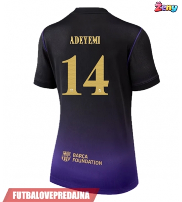 Lacne Ženy Futbalové dres Barcelona Karim Adeyemi #14 2026-27 Krátky Rukáv - Preč